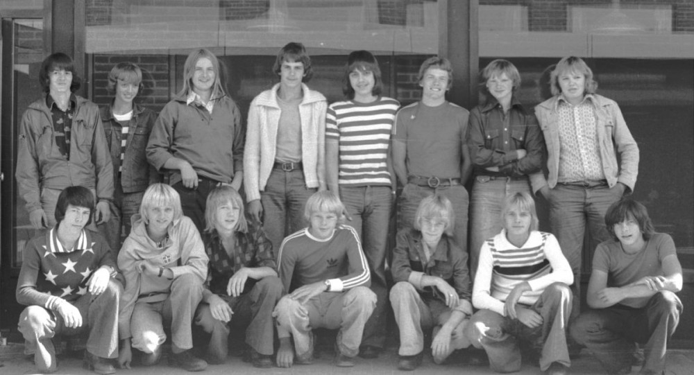 Birkelundskolen Thorkilds 10 klasse omkring 1976