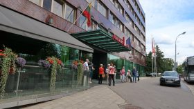 Foran hotellet i Vilnius