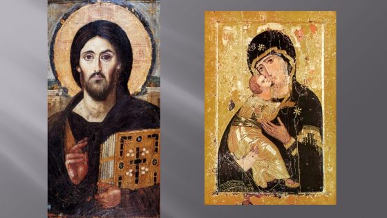 Kristusikonen fra Katharinaklosteret og Vladimirikonen