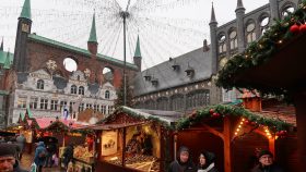Julemarkedet på torvet i Lübeck